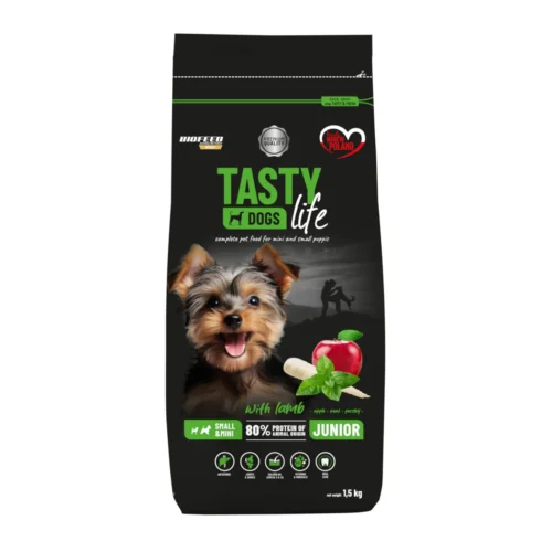 Biofeed Tasty Dogs Life z Jagnięciną dla Szczeniąt Małych Ras 1,5kg