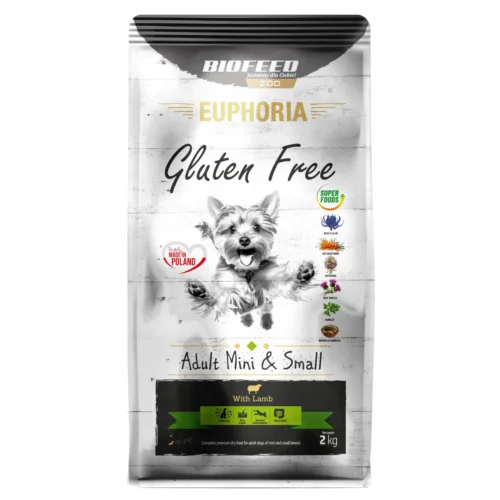 Biofeed Euphoria Gluten Free z Jagnięciną dla dorosłych Psów Mini i Małych Ras 2kg