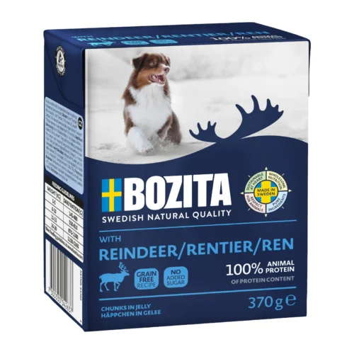Bozita Kawałki w Galaretce z Reniferem 370g dla Psów