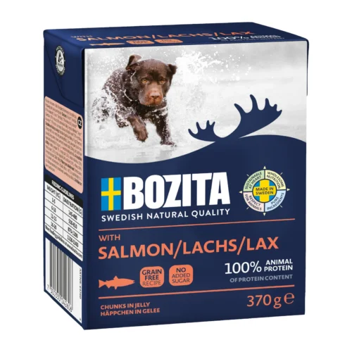 Bozita Kawałki w Galaretce z Łososiem 370g dla Psów