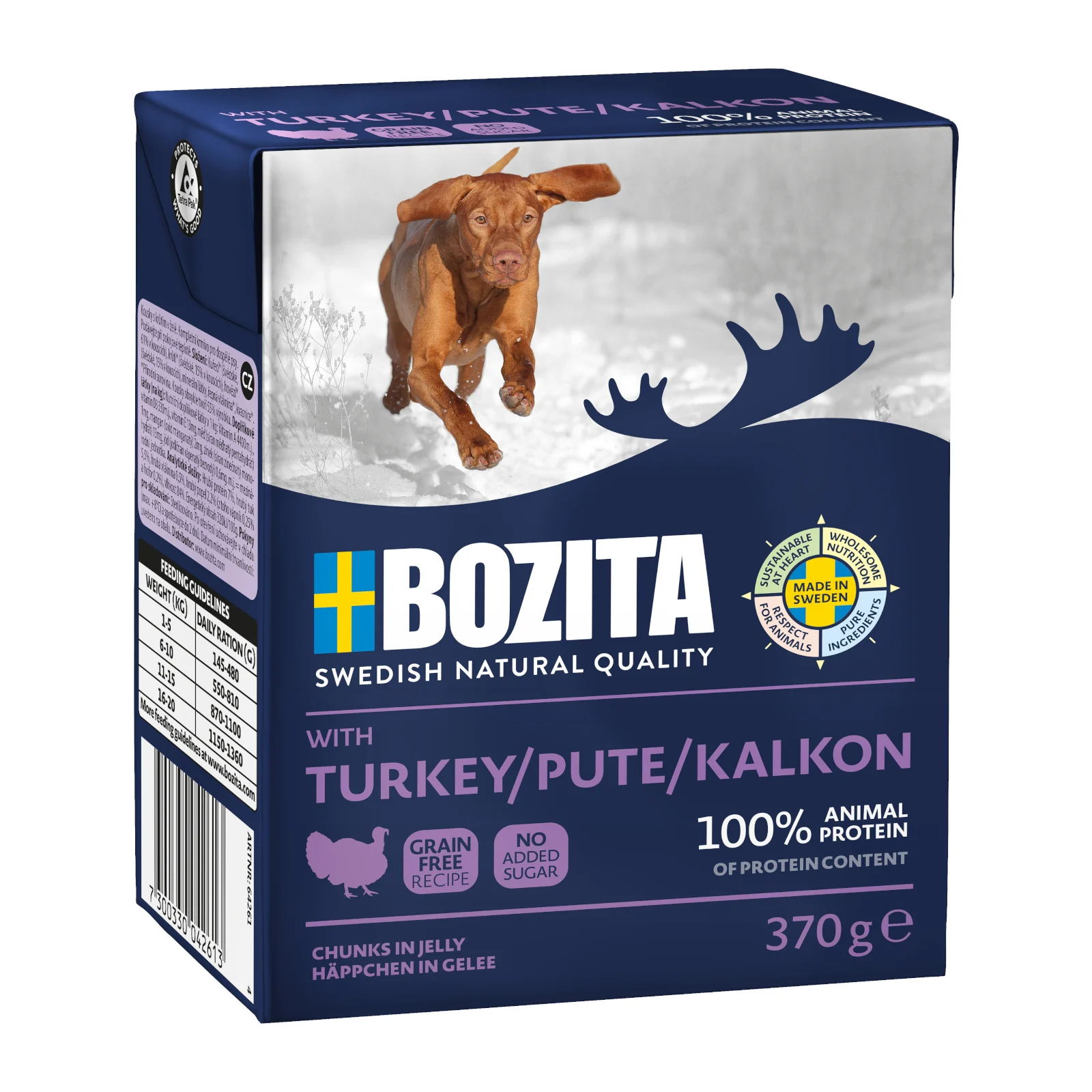 Bozita Kawałki w Galaretce z Indykiem 370g dla Psów