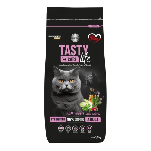 Biofeed Tasty Cats Life Sterilised with Rabbit 1,5kg