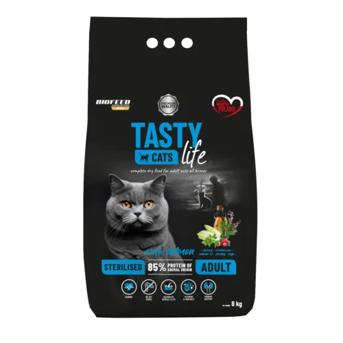 Biofeed Tasty Cats Life Sterilised with Salmon 8kg