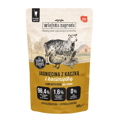Wiejska Zagroda Jagnięcina z kaczką i kocimiętką (dorosły) 100g