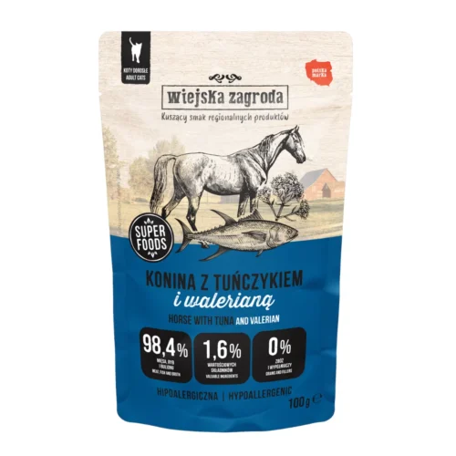 Wiejska Zagroda Konina z tuńczykiem i walerianą (dorosły) 100g