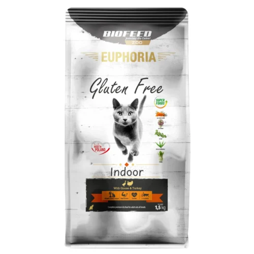 Biofeed Euphoria Gluten Free Cats Indoor with Turkey & Goose 1,5kg