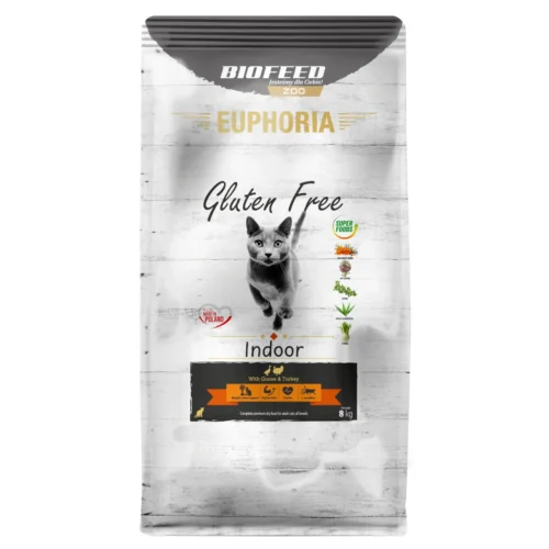 Biofeed Euphoria Gluten Free Cats Indoor with Turkey & Goose 8kg