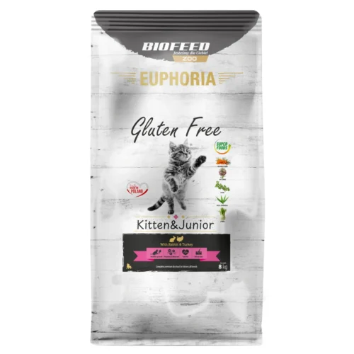 Biofeed Euphoria Gluten Free Cats Kitten & Junior with Rabbit & Turkey 8kg