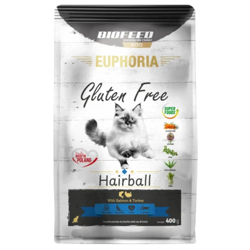 Biofeed Euphoria Gluten Free Cats Hairball with Salmon & Turkey 400g