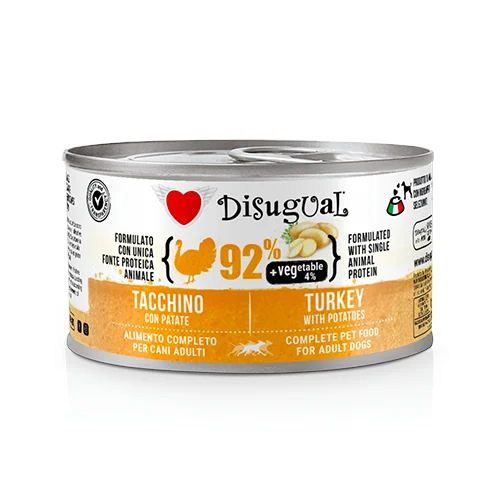 Disugual Indyk z ziemniakami 150g Karma mokra dla psa z warzywami