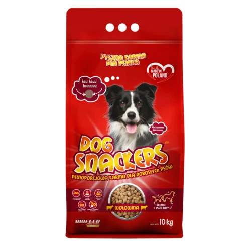 Dog Snackers z wołowiną (średnie i duże rasy) 10kg Karma dla psa
