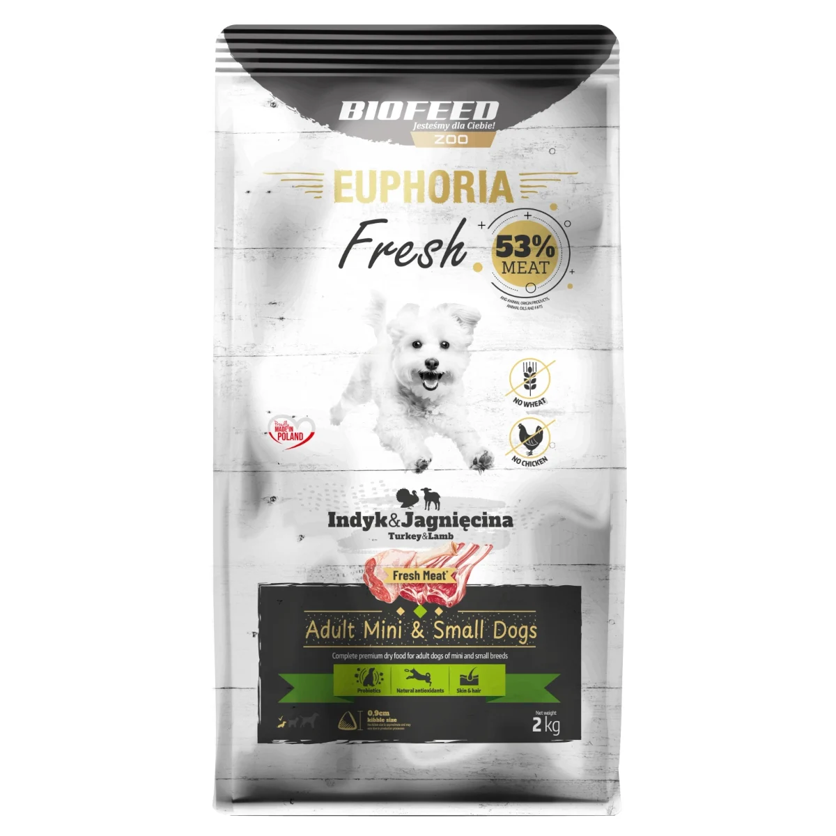 Biofeed Euphoria Fresh Meat Adult Mini & Small Indyk i Jagnięcina 2kg