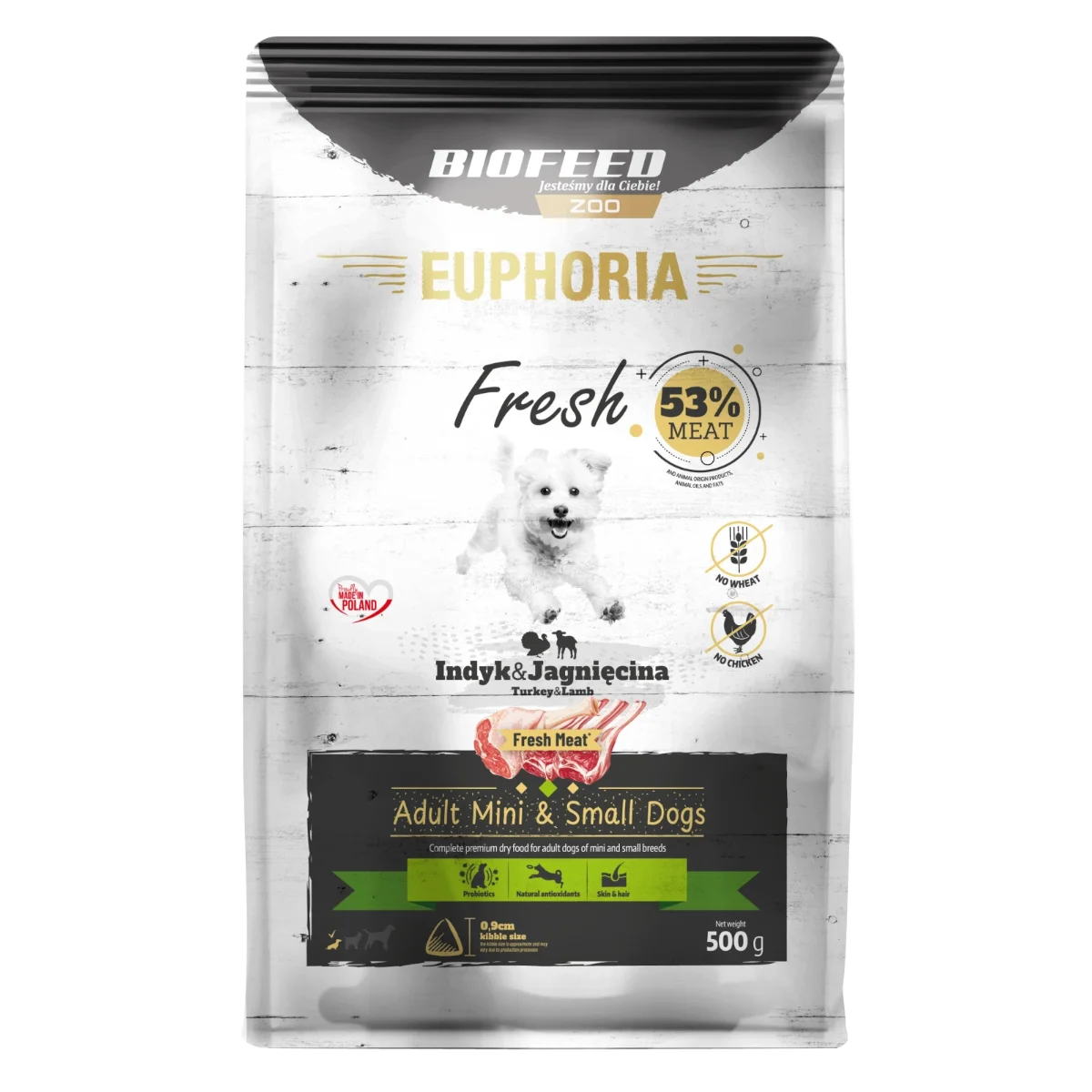 Biofeed Euphoria Fresh Meat Adult Mini & Small Indyk i Jagnięcina 500g