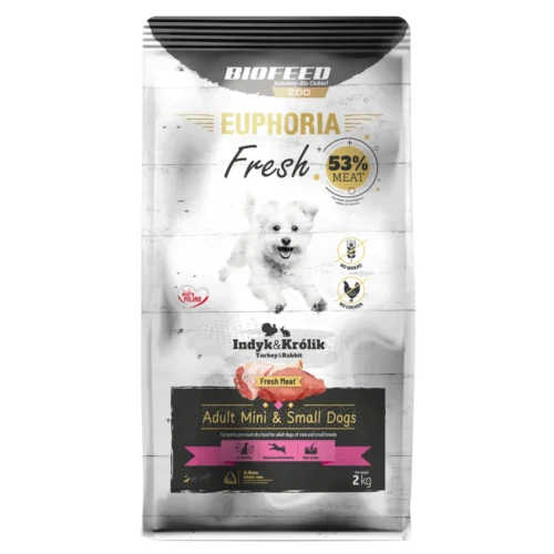 Biofeed Euphoria Fresh Meat Adult Mini & Small Indyk i Królik 2kg