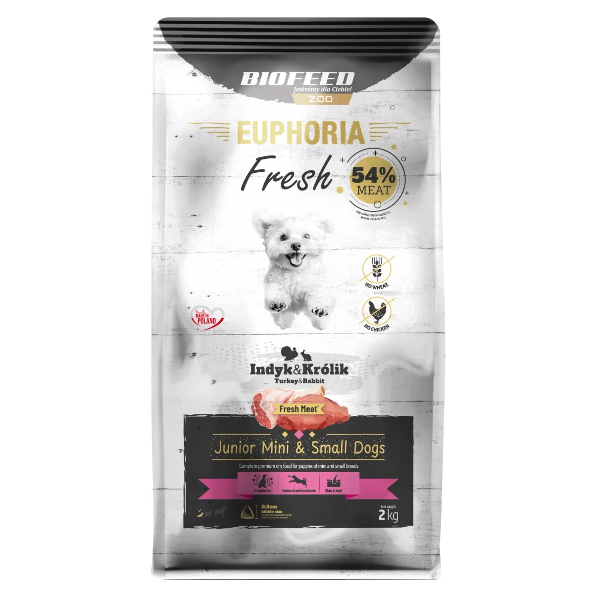 Biofeed Euphoria Fresh Meat Junior Mini & Small Indyk i Królik 2kg