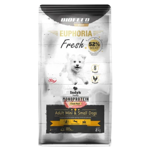 Biofeed Euphoria Fresh Meat Adult Mini & Small Indyk Monoprotein 2kg