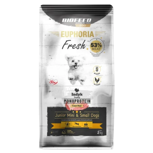Biofeed Euphoria Fresh Meat Junior Mini & Small Indyk Monoprotein 2kg