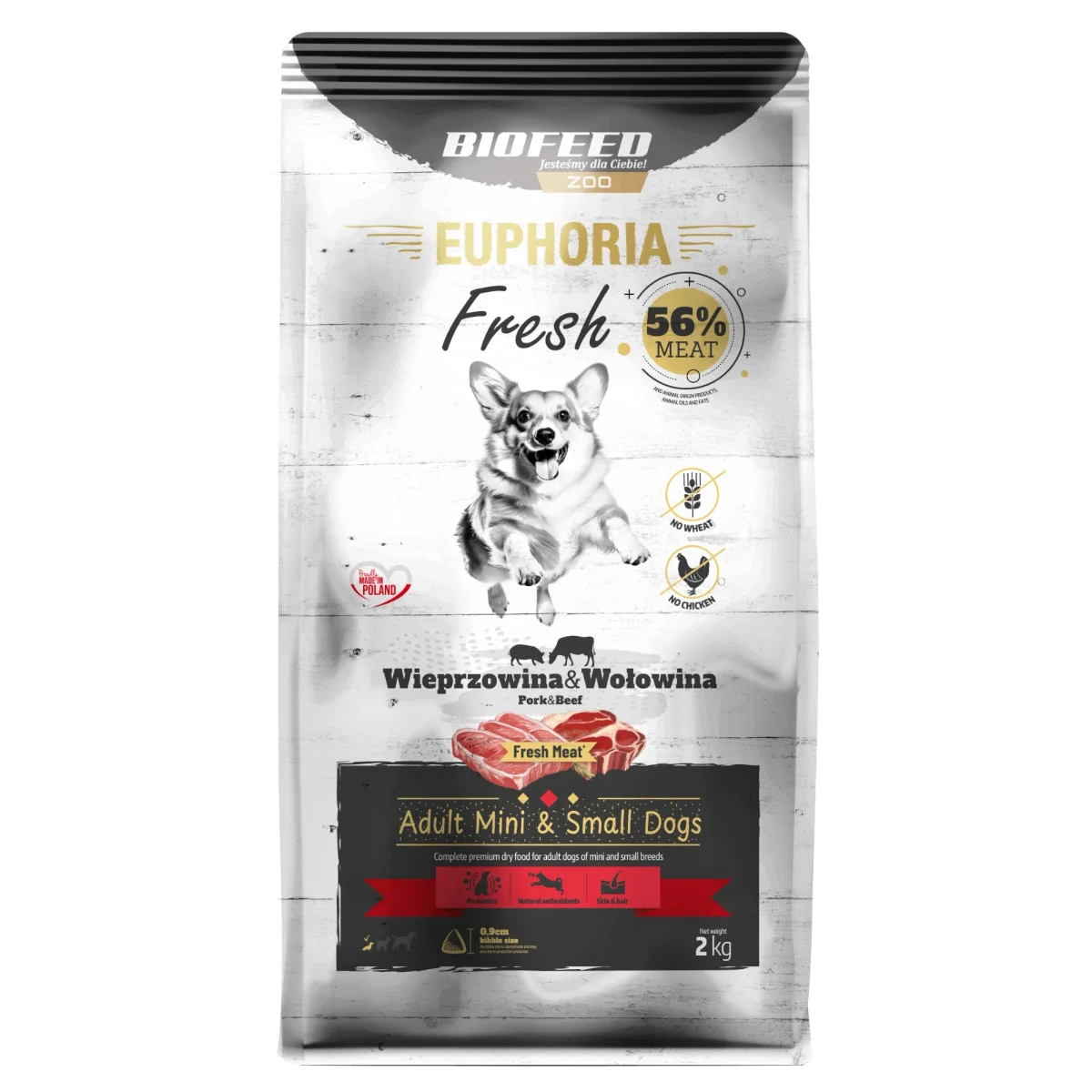 Biofeed Euphoria Fresh Meat Adult Mini & Small Wieprzowina i Wołowina 2kg