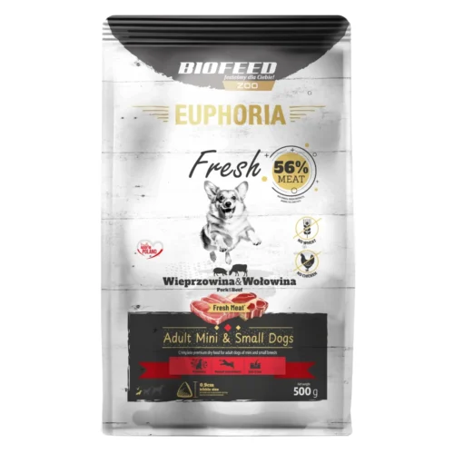 Biofeed Euphoria Fresh Meat Adult Mini & Small Wieprzowina i Wołowina 500g