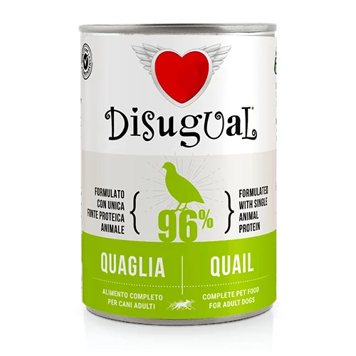 Disugual Monobiałkowa Przepiórka 400g Karma mokra dla psa