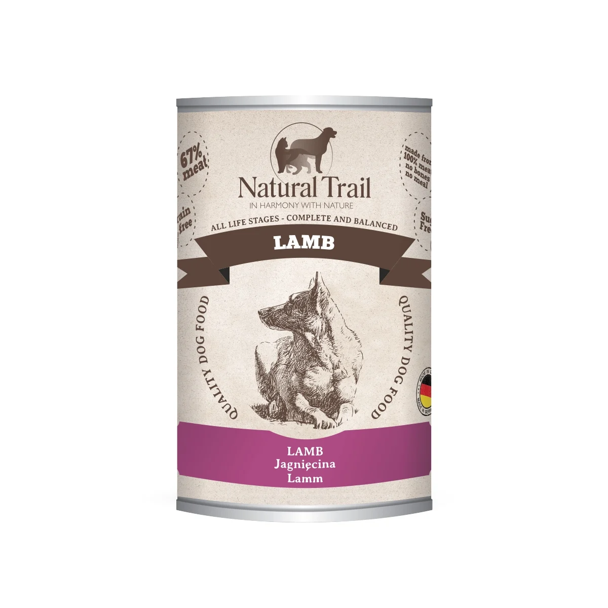 NATURAL TRAIL LAMB 400g karma w puszce dla psów jagnięcina