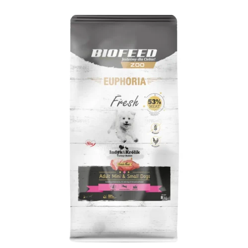Biofeed Euphoria Fresh Meat Adult Mini & Small Indyk i Królik 8kg
