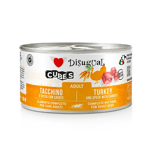 Disugual Cubes Indyk z marchewką (dorosły) 150g