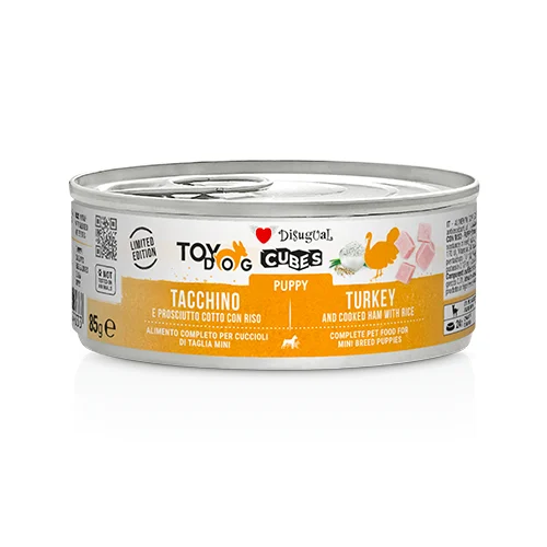 Disugual Cubes Indyk z szynką i ryżem (szczenięta) 85g