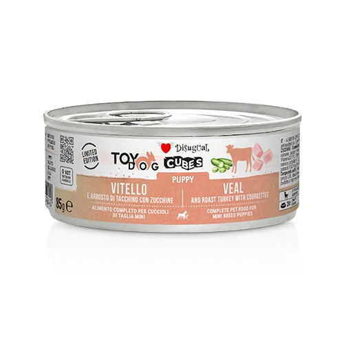 Disugual Cubes Cielęcina z indykiem i cukinią (szczenięta) 85g