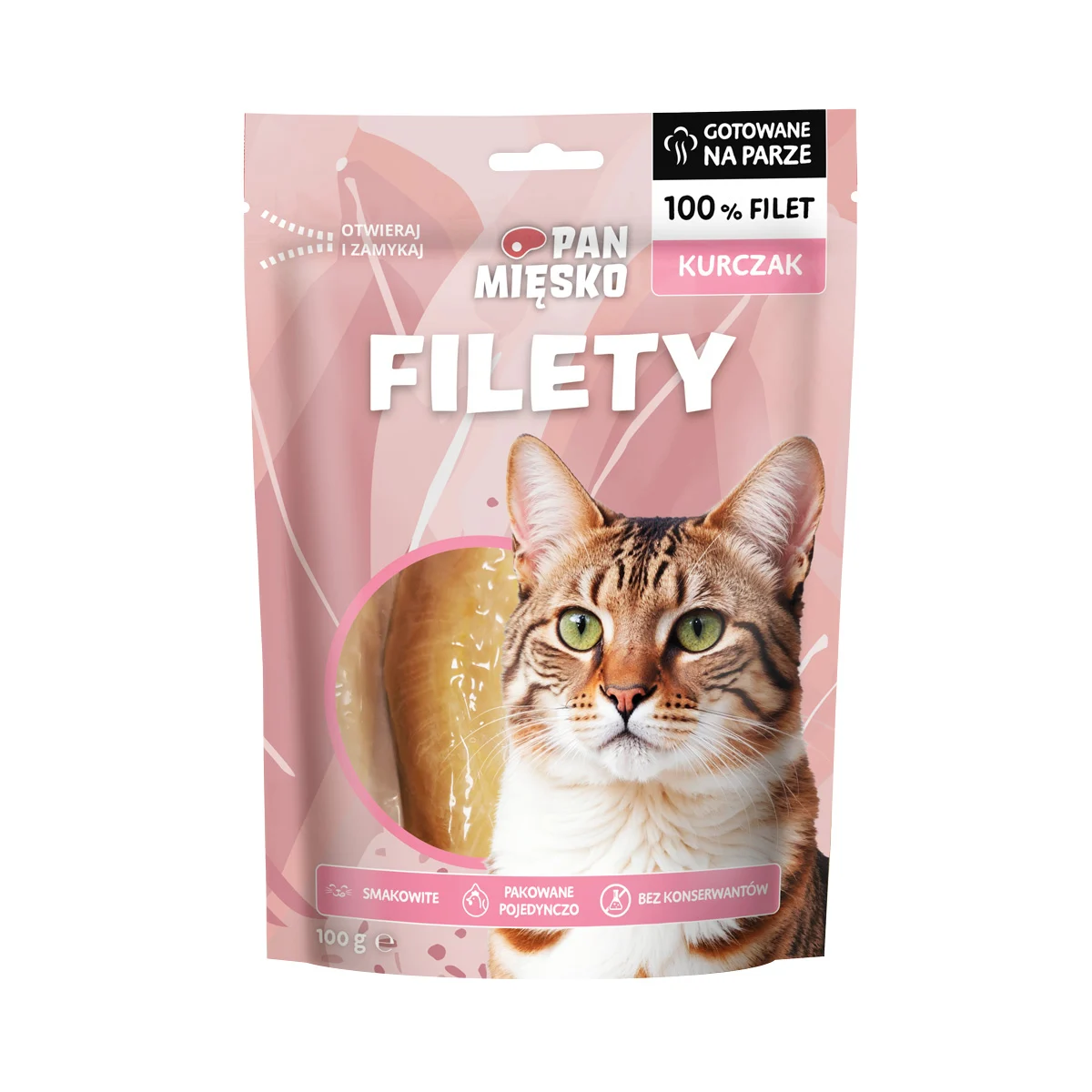 Pan Mięsko Przysmak dla kota Filety Kaczka (dorosły) 100g