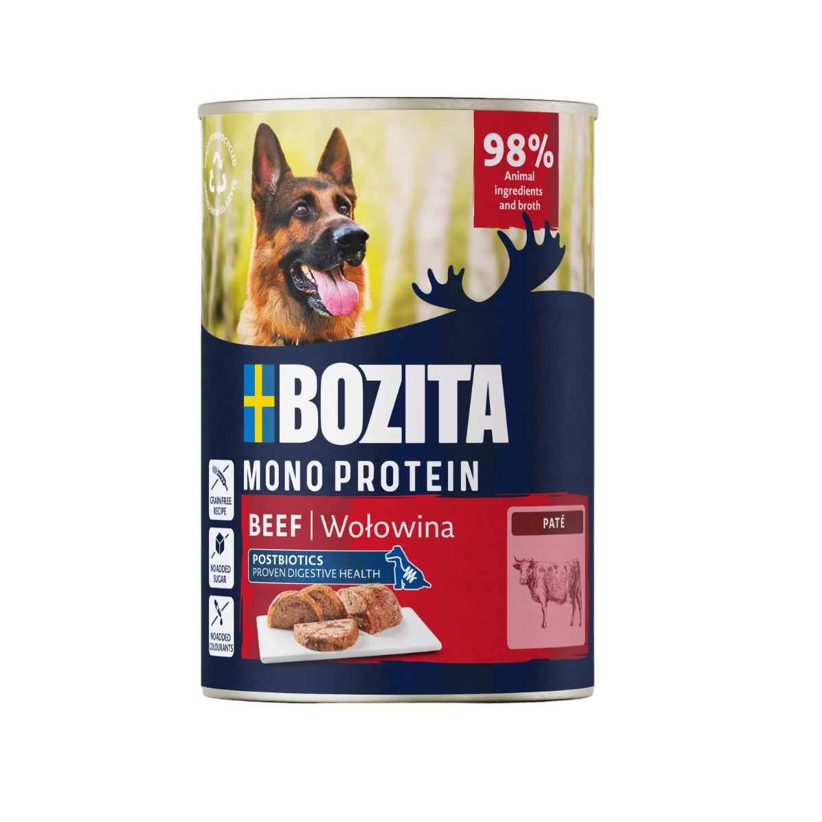 BOZITA Monoprotein Pate Beef Wołowina 400g dla Psów