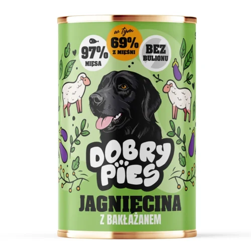 Dobry Pies Jagnięcina z bakłażanem 400g