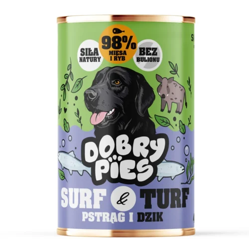 Dobry Pies Surf & Turf Pstrąg i dzik 400g