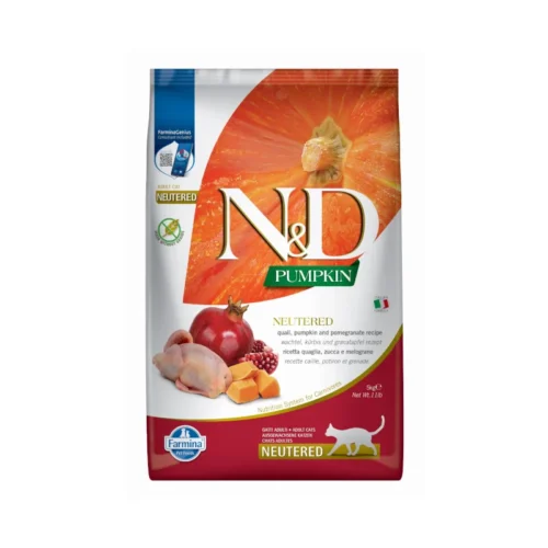 Farmina N&D Pumpkin Quail Pomegranate Neutered Cat 5kg dla Kotów Sterylizowanych