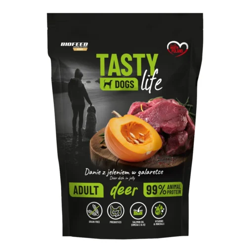 Biofeed Tasty Dogs Life Deer Danie z Jeleniem w Galaretce 150g