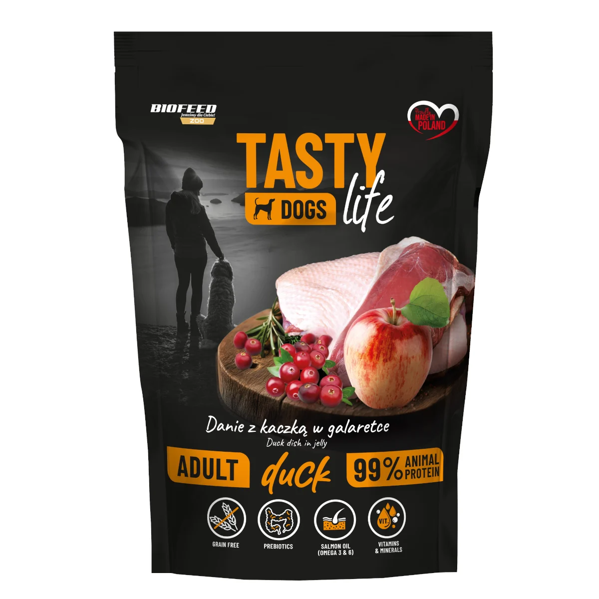 Biofeed Tasty Dogs Life Duck Danie z Kaczką w Galaretce 150g