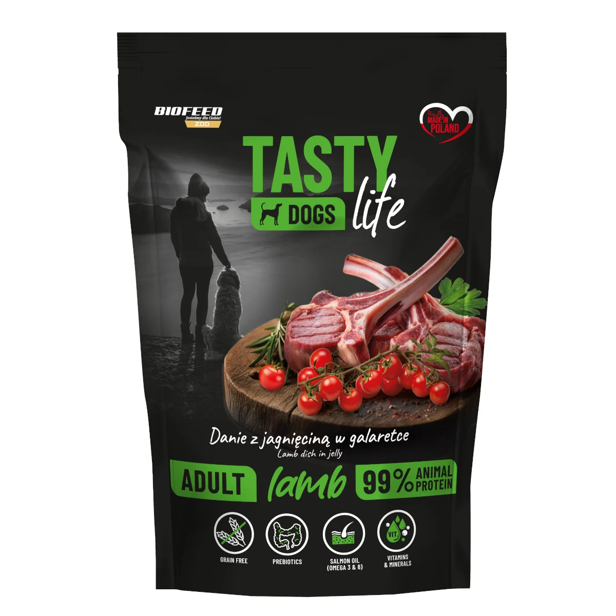 Biofeed Tasty Dogs Life Lamb Danie z Jagnięciną w Galaretce 500g
