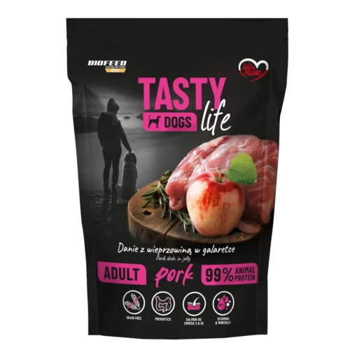 Biofeed Tasty Dogs Life Pork Danie z Wieprzowiną w Galaretce 150g