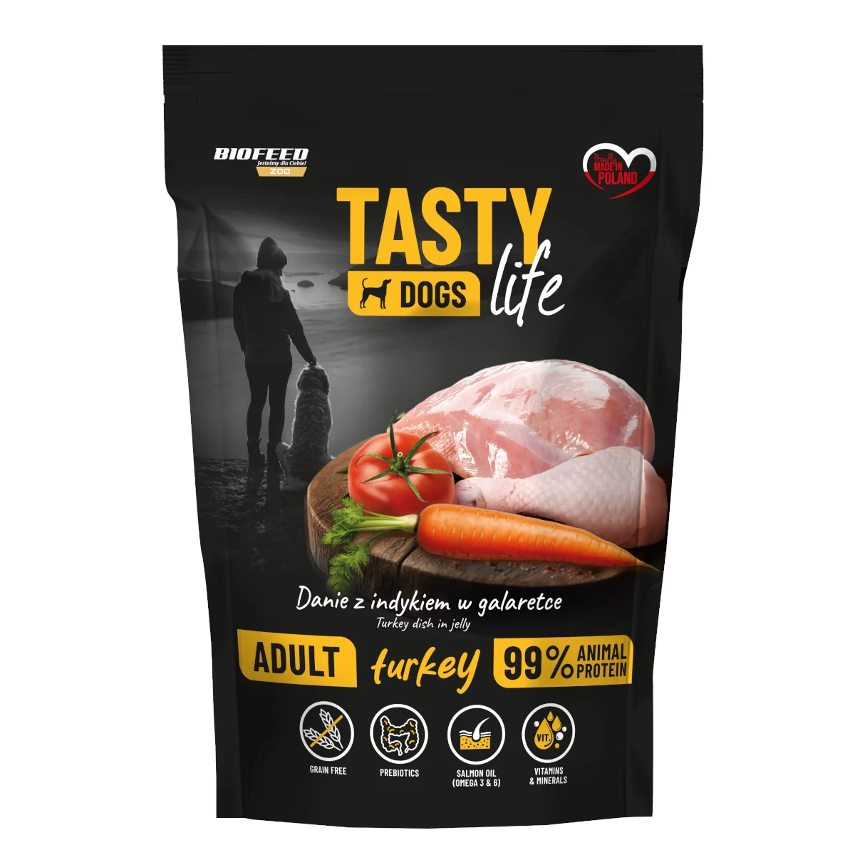 Biofeed Tasty Dogs Life Turkey Danie z Indykiem w Galaretce 150g