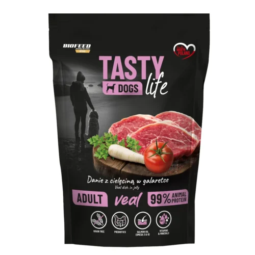 Biofeed Tasty Dogs Life Veal Danie z Cielęciną w Galaretce 150g