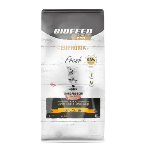Biofeed Euphoria Fresh Meat Junior Mini & Small Indyk Monoprotein 8kg