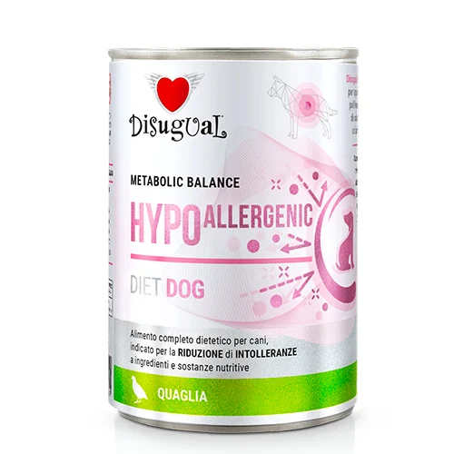 Disugual Karma mokra dla psa Weterynaryjna HYPOALLERGENIC Przepiórka (dorosły) 400g