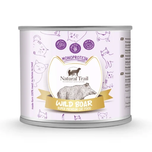 Natural Trail Cat Monoprotein Wild Boar 185g z Dzikiem dla Kotów