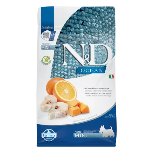 Farmina N&D Ocean Cod, Pumpkin & Orange Mini Adult 800g