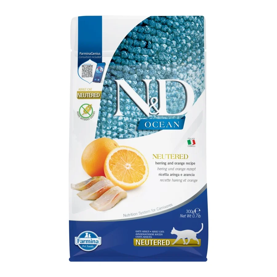 Farmina N&D Ocean Herring & Orange Neutered Cat 300g
