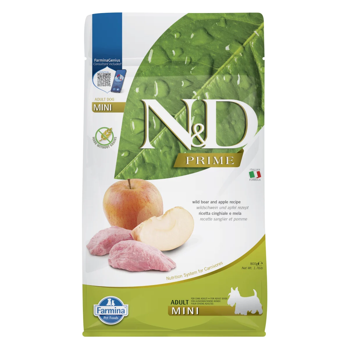 Farmina N&D Prime Boar & Apple Mini Adult 800g