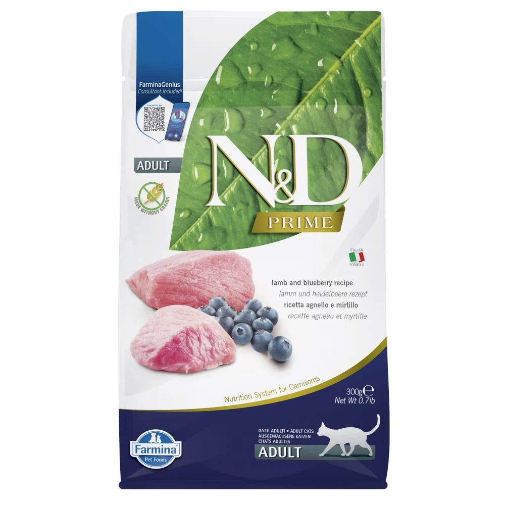 Farmina N&D Prime Lamb & Blueberry Adult Cat 300g