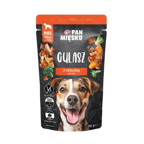 Pan Mięsko Gulasz Indyk z cielęciną (dorosły) 150g Karma mokra dla psa