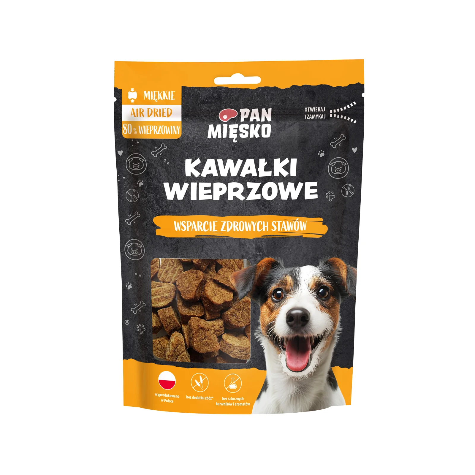 Pan Mięsko Kawałki wieprzowe (dorosły) 80g Przysmak dla psa