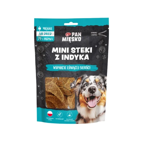 Pan Mięsko Mini steki z indyka (dorosły) 80g Przysmak dla psa